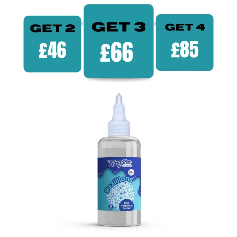 Blue Raspberry Gazillion 500ml E-Liquid By Kingston