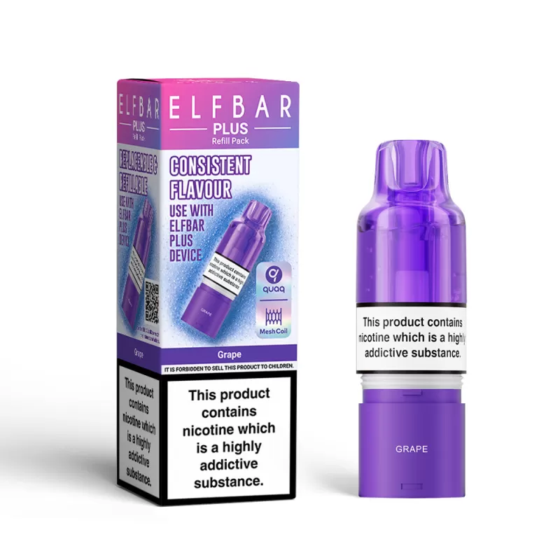 Elf Bar Plus Grape Prefilled Pod + Refill