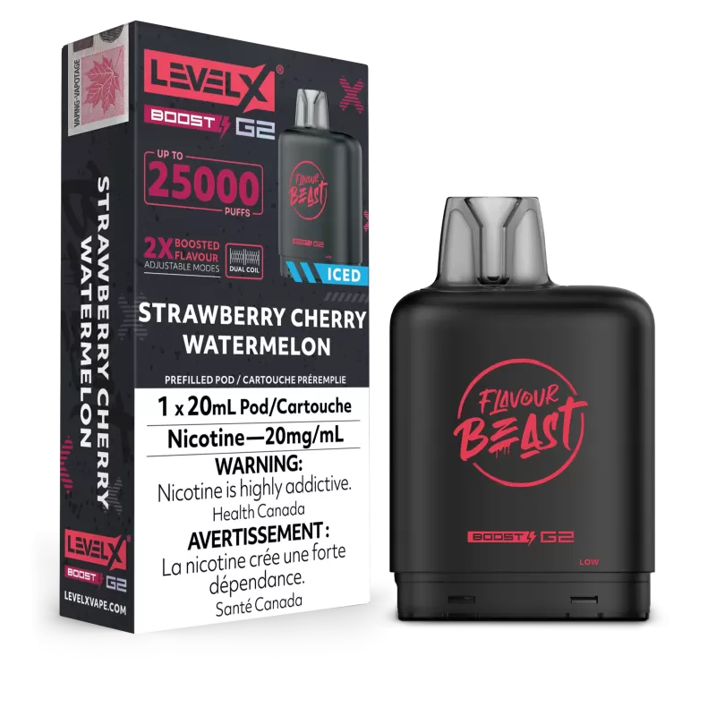 Level X Flavour Beast Boost G2 Pod – Strawberry Cherry Watermelon