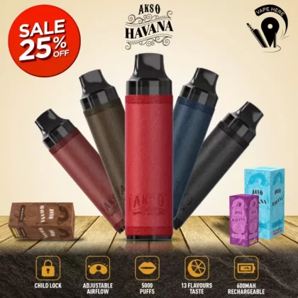 AKSO Havana OFFER 1 Device + 4 Flavored Pods each 5000 Puffs (Mixed Flavors) #