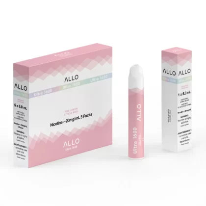Allo Ultra 1600 Disposable Vape: Pink Lemon (6mL)